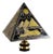 Etched Brass Pyramid Lamp Finial For Sale