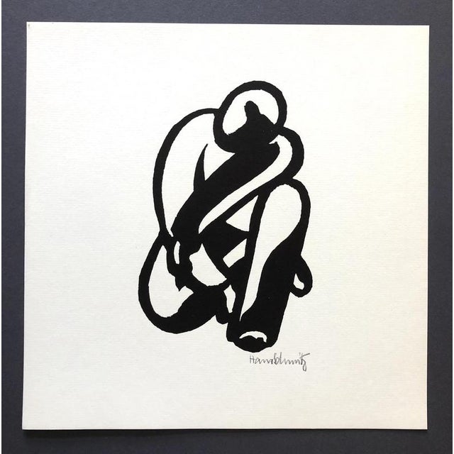 Hockende by Hans Schmitz for Edition Panderma, Basel, 1918This linocut, titled Hockende, is a work by Hans Schmitz....