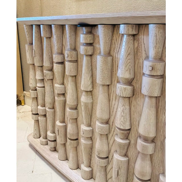 Revelation Modern White Washed Spindle Cabinet For Sale In Atlanta - Image 6 of 9