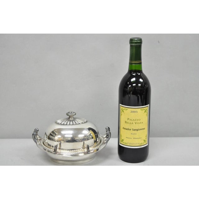 Antique Victorian Middletown Plate Co Silver Plated Fancy Covered Butter Dish. Circa Early 20th Century. Measurements: 5"...