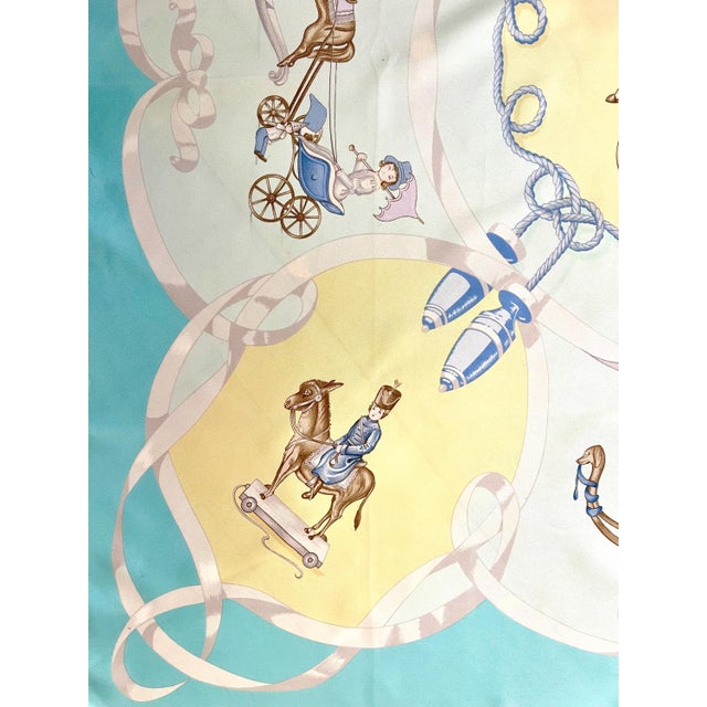 HERMES MOBILE TOYS 1984 By Nina silk scarf For Sale - Image 10 of 10