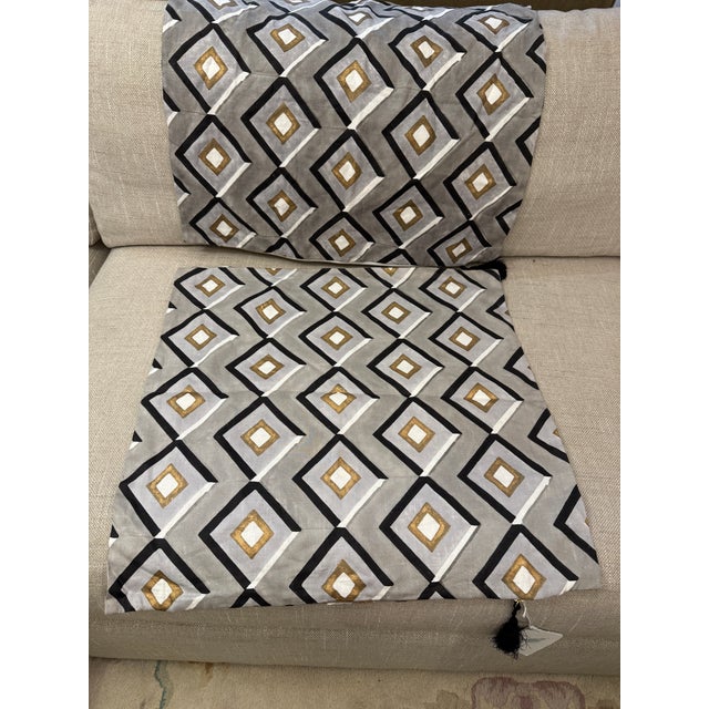 Textile Serena & Lily Diamond Pattern Pillow Covers, Pair For Sale - Image 7 of 12