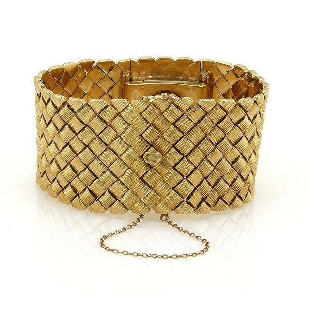 Hidden Cove 18k Yellow Gold Watch Bracelet 106gr For Sale - Image 4 of 5