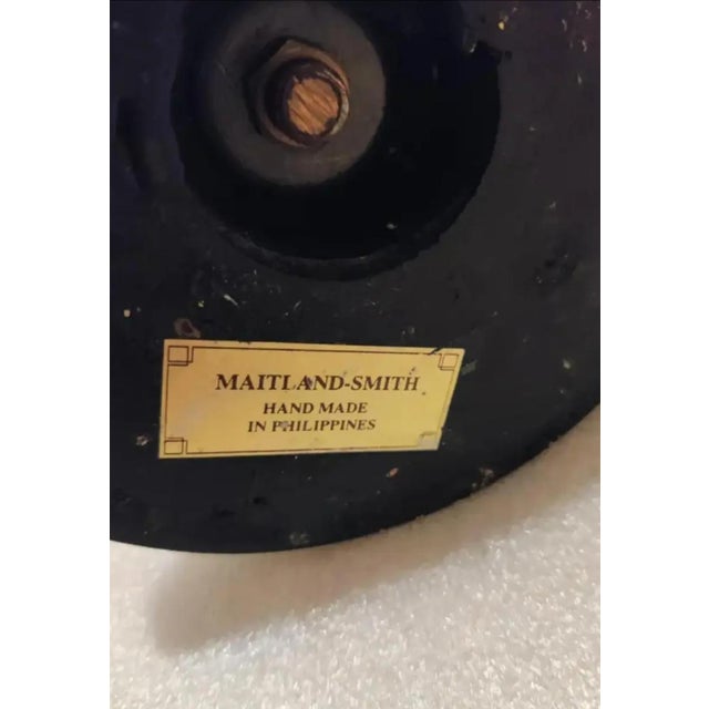 Brown Late 20th Century Ornate Maitland-Smith Hand-Carved Candle Holders ~ Set of 3 For Sale - Image 8 of 9