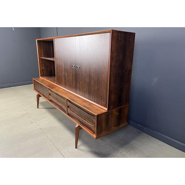 Paola Highboard in Rosewood by Oswald Vermaercke for V-Form, Belgium, 1959 For Sale - Image 6 of 15