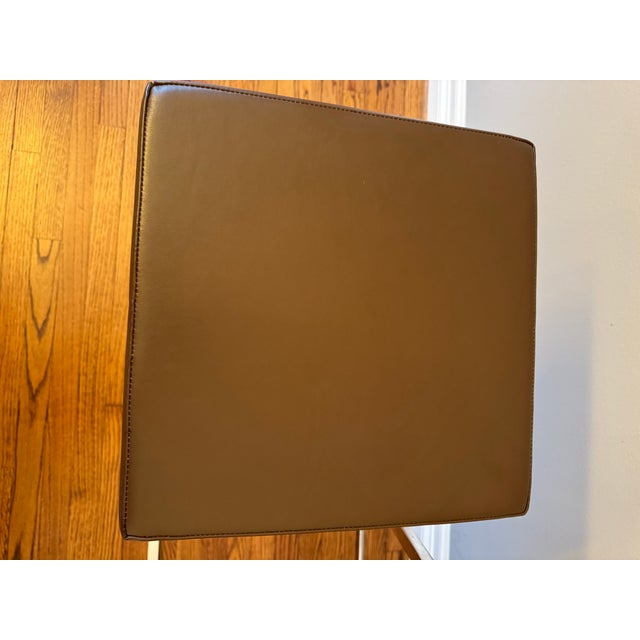 Knoll Four Seasons Chrome and Leather Barstools - Set of 2 For Sale - Image 11 of 12