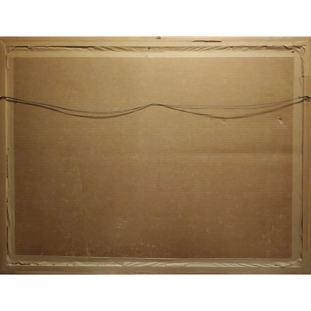 Blue Virgene Hawthorne - Red Sail Boat Resting at Bay - 1950s Painting For Sale - Image 8 of 9