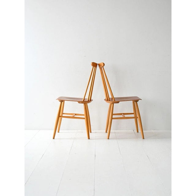 Scandinavian Fanett Chairs by Ilmari Tapiovaara for Edsby Verken, 1960s, Set of 2 For Sale - Image 10 of 10