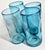 1990s Mediterranean Blue Blown Glass Tumblers- Set of Four For Sale - Image 5 of 11