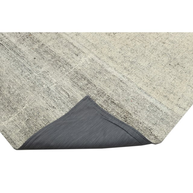 Mid 20th Century Mid 20th Century Large Vintage Gray Modern Kilim Rug For Sale - Image 5 of 7