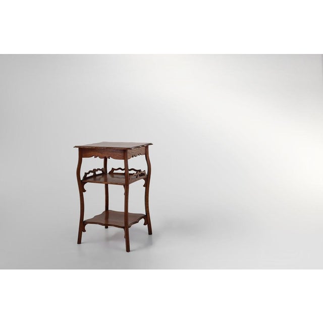 French Art Deco Side Table in Oak, 1920 For Sale - Image 3 of 13