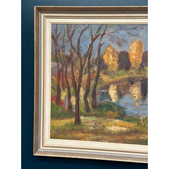 1940s Skänstod, Autumn Landscape, 1948, Oil on Panel, Framed For Sale - Image 5 of 11
