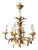 Vintage Gilt Metal Pineapple Leaf Chandelier, 1960s For Sale