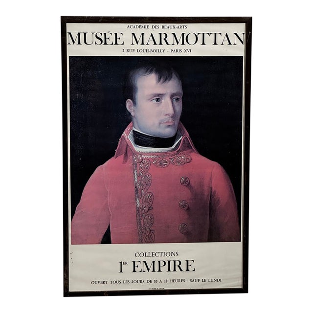 Vintage French Musée Marmottan “Collections 1er Empire” Museum Poster, Framed For Sale