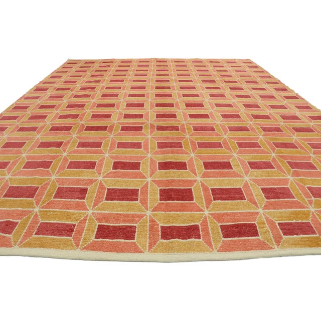 Cubist Bauhaus Turkish Moroccan Rug - 09'11 X 12'04 For Sale - Image 4 of 10