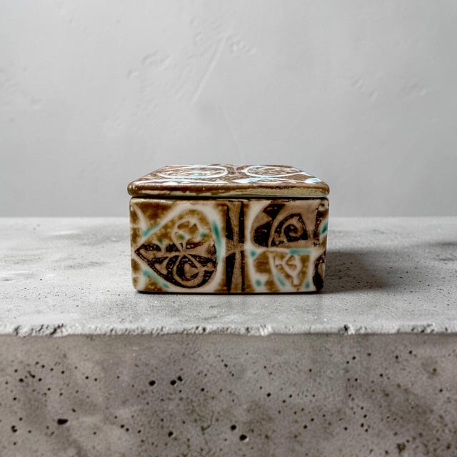Mid-Century Modern Baca Box with Lid by Nils Thorsson for Royal Copenhagen, Denmark, 1960s For Sale - Image 3 of 8