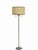 Cream Brass Floor Lamp with Pleated Fabric Shade and Marble Base, Italy, 1950s For Sale - Image 8 of 8