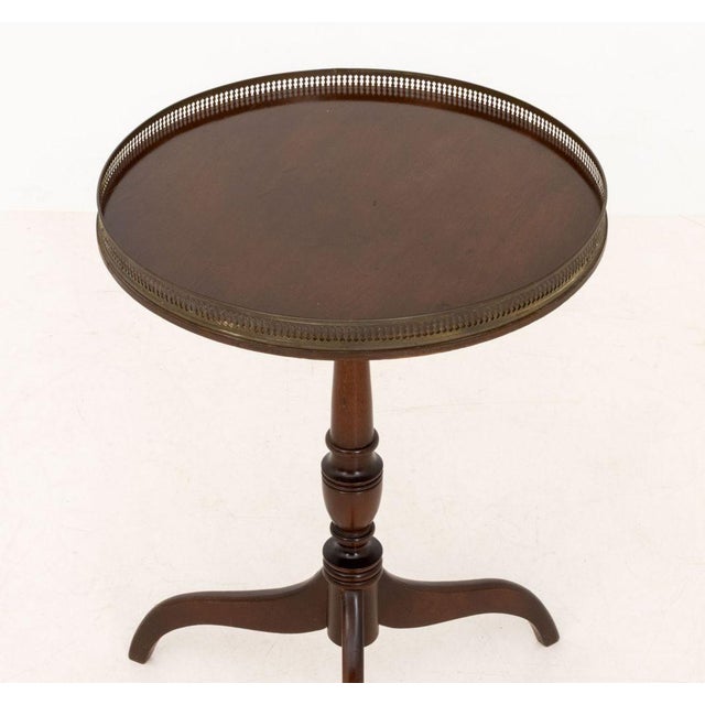American Schott Furniture Mahogany Circular Tripod Table For Sale - Image 3 of 7