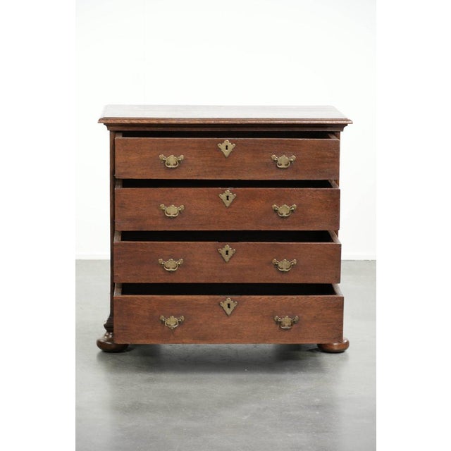 Antique English Oak Chest of Drawers, 1600s For Sale - Image 3 of 13
