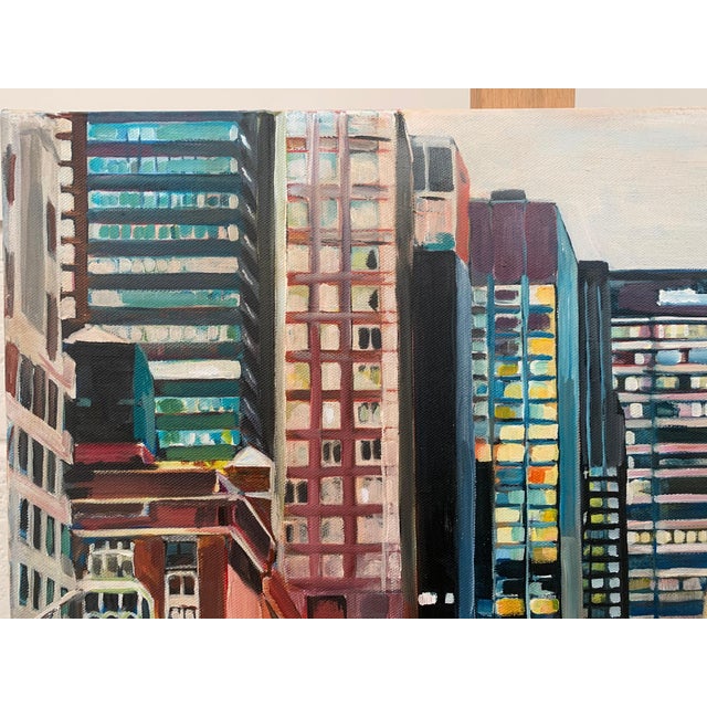 Angela Wakefield Angela Wakefield, Painting of New York City Taxis in Winter Snow by Contemporary British Artist, 2020 For Sale - Image 4 of 13