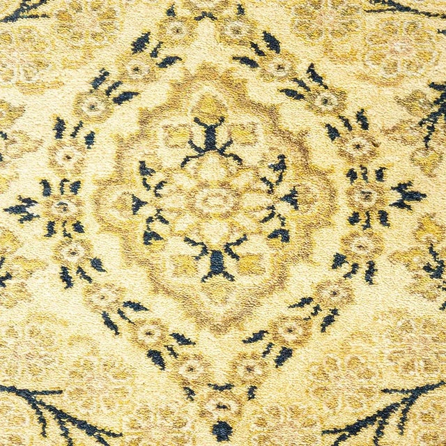 Traditional Mogul Collection Hand-Knotted Area Rug - Ivory 6' 2" x 8' 10" For Sale - Image 3 of 4