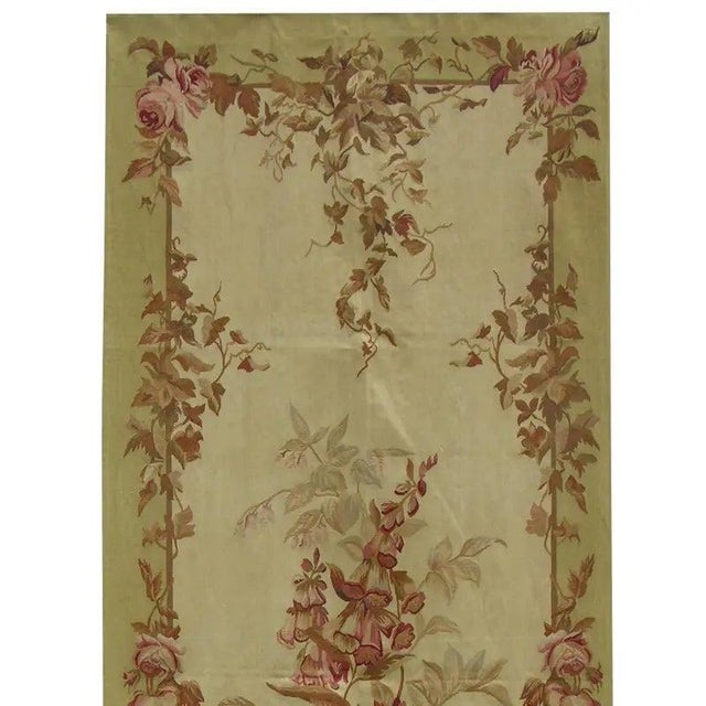 Vintage Floral Tapestry in Red & Tan For Sale In Los Angeles - Image 6 of 9