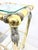 Hollywood Regency 2-Tone Brass and Acrylic Tiered Serving Stand attributed to Curvasa Muebles, 1970s For Sale - Image 10 of 12