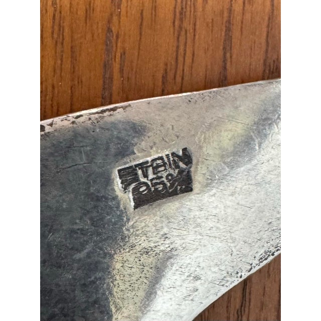 Silver Antique German Jugendstil Pewter Tray With Sculptural Floral Handles, C. 1900 For Sale - Image 8 of 9