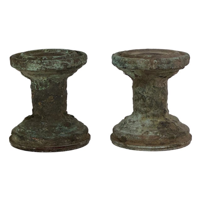 Antique Pair of Unidentified Bronze Architecturally Salvaged Decor Elements For Sale
