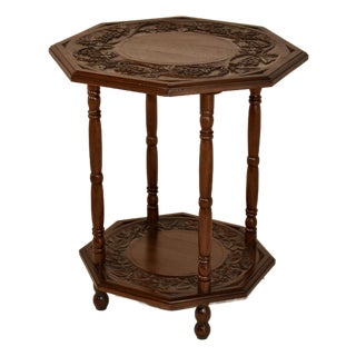 19th Century English Oak Side Table For Sale