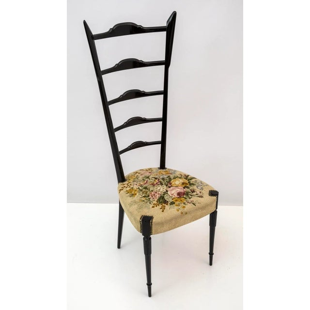 Set of Mid-Century Modern Chiavari Style Chairs with High Back by Gio Ponti, Italy, 1950s For Sale - Image 11 of 15