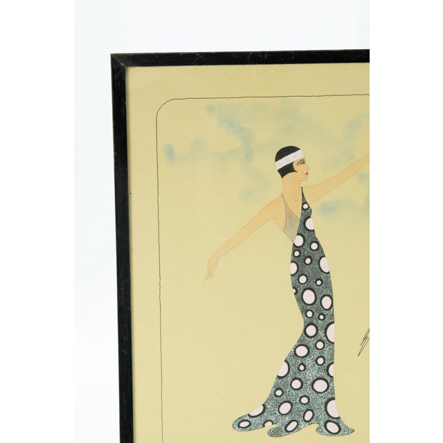 Paper Early 20th Century Erte' Grey and White Polka Dots For Sale - Image 7 of 13