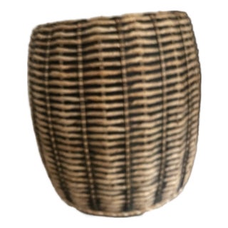Black Weave Ottoman or Footstool From Pier 1 For Sale