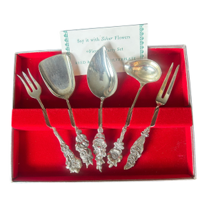 Reed & Barton "Fiesta" Silverplate Party Set in Original Box, 1950's