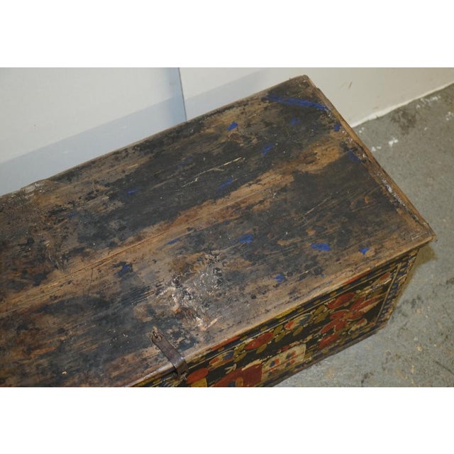 Gold Romanian Blanket Chest, 1900s For Sale - Image 8 of 17