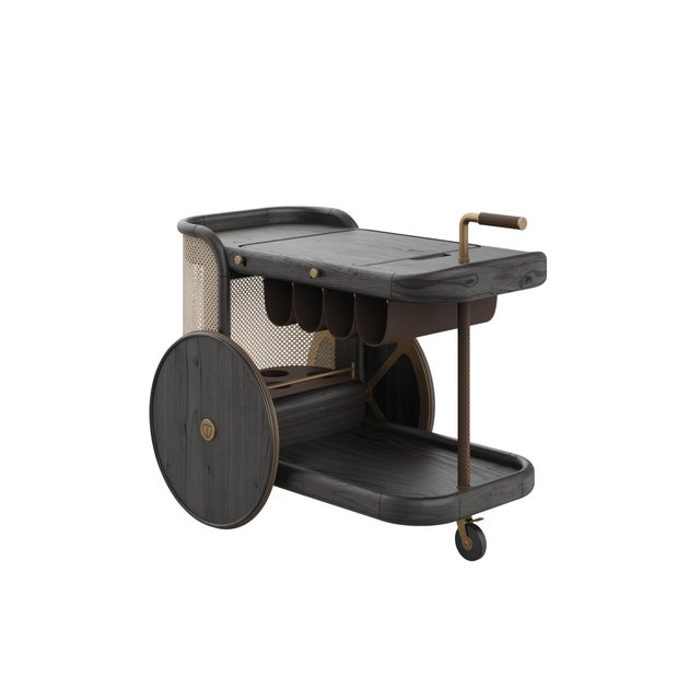 Brinsley Bar Cart by Wood Tailors Club For Sale - Image 15 of 18