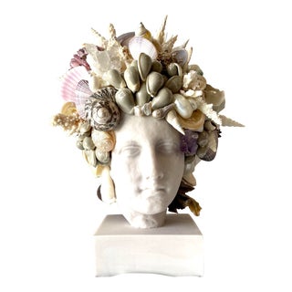 Large Shell-Encrusted Hygiea Head For Sale