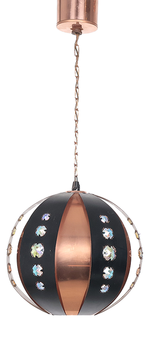 Copper Pendant Lamp by Werner Schou for Coronell, 1960s