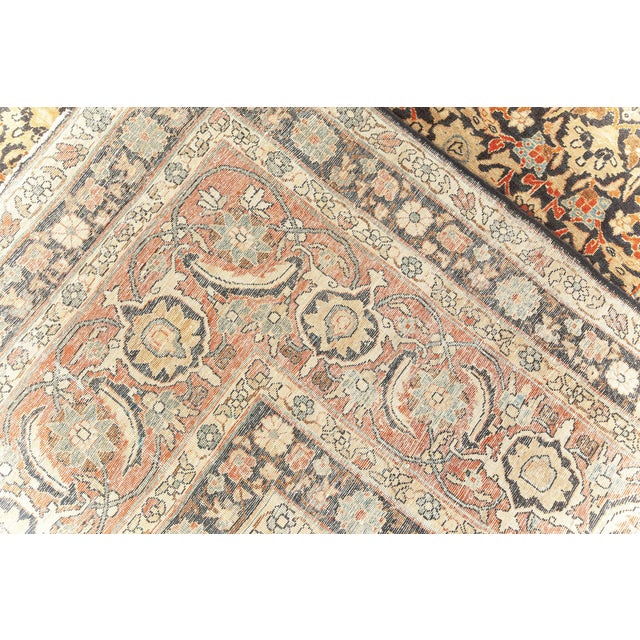 Fine Antique Kirman Rug in Black, Red and Yellow For Sale - Image 9 of 9