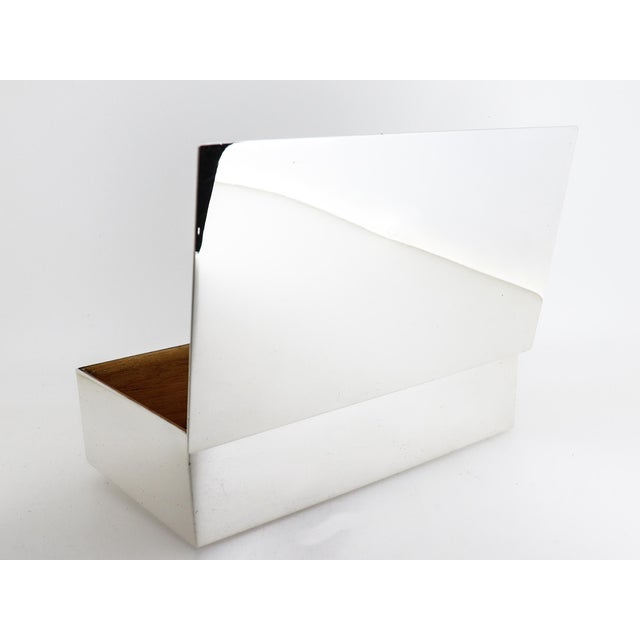 Mid-Century Tiffany & Co. Sterling Silver Wood Lined Dresser or Table Box For Sale In Philadelphia - Image 6 of 18