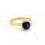 Contemporary Mikimoto Diamond Sapphire 18k Yellow Gold Ring, Size 6.5 For Sale - Image 3 of 8