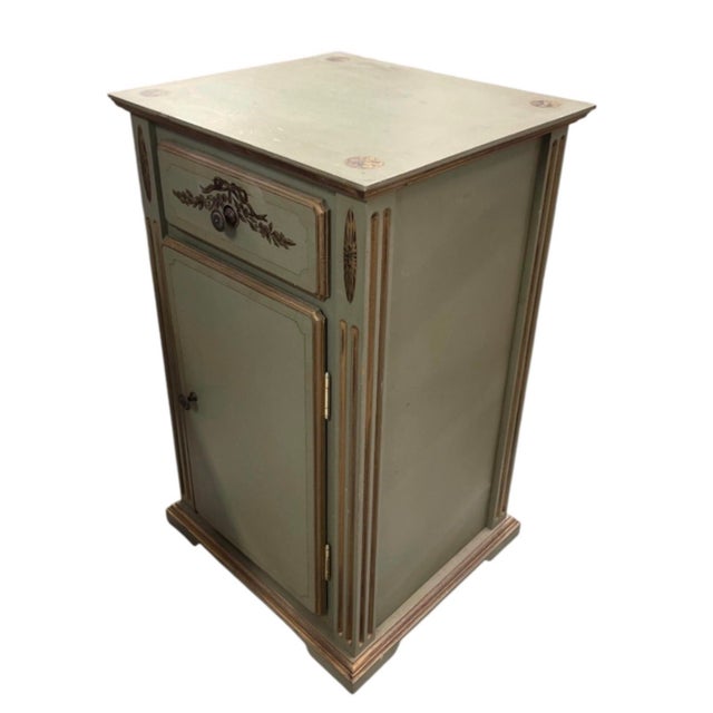 Neoclassical Vintage French Neoclassical Style Painted Accent Cabinet For Sale - Image 3 of 12