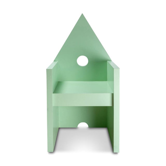 Green Vescovina Chair by Lanfranco Lanfranco Benvenuti for Meccani Arredamenti, 1985 For Sale - Image 10 of 10