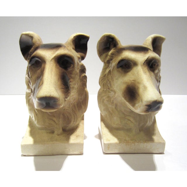 1950s Vintage Ceramic Dog Bookends A Pair Chairish