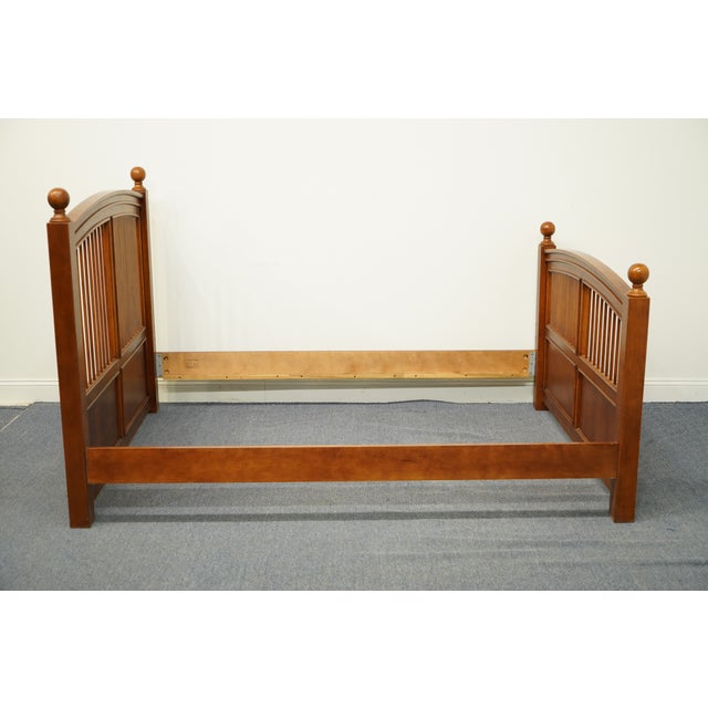 Stanley Furniture Cherry Mission Style Full Size Low Post Slatted Bed