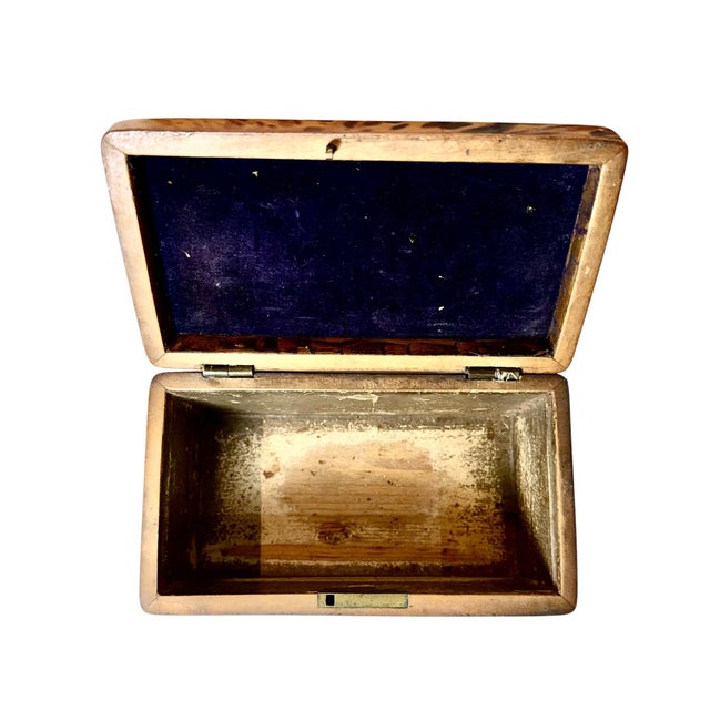Brown 19th Century English Faux Tortoiseshell Tea Caddy For Sale - Image 8 of 10