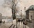 Jules Herve -View of the Quays Along the Seine River, Paris-Original Oil Painting For Sale - Image 4 of 13