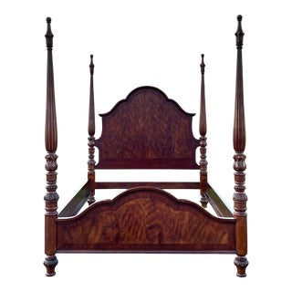 Broyhill 100th Anniversary Collection Mahogany Four Poster Bed - Queen Size For Sale