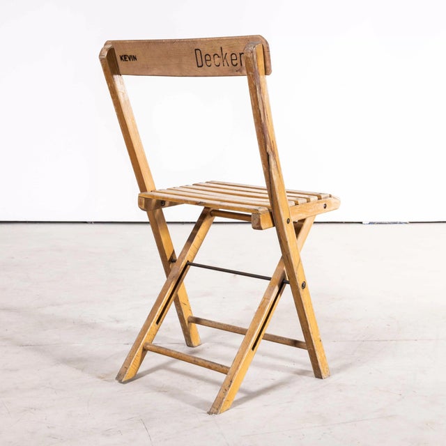 Wood Vintage Beech Folding Chairs, 1960s, Set of 13 For Sale - Image 7 of 11