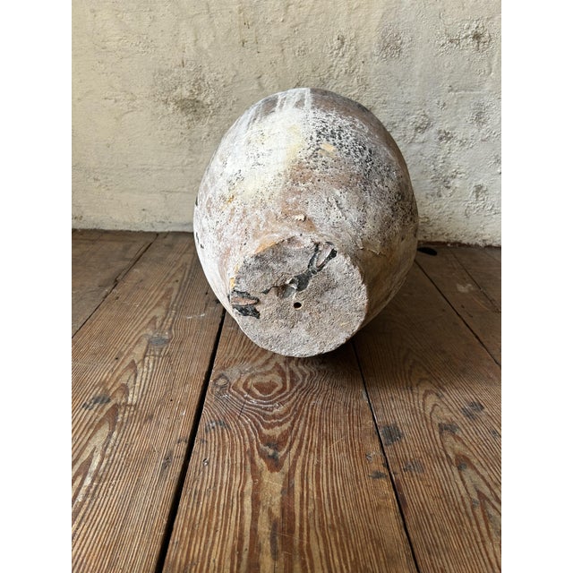 Large Mediterranean Terracotta Olive Jar with Original Green Glaze, 1890s For Sale - Image 10 of 12